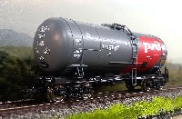 Eurotrain: 4-осная цистерна бензин нефть модель 15-740 № 74957119 (с 1995 г., арт.0012, мой перекрас в PID)