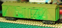 Bergs: крытый вагон 11-066 (с 1960 г.) РЖД (зеленый, старение, № 52596832)