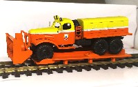 ZZ Train Model: железнодорожный роторный снегоочиститель Д-470 на спецплатформе (арт. Т87008)