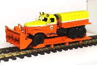 ZZ Train Model: железнодорожный роторный снегоочиститель Д-470 на спецплатформе (арт. Т87008)