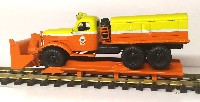ZZ Train Model: железнодорожный роторный снегоочиститель Д-470 на спецплатформе (арт. Т87008)