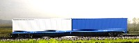 Евротрейн: фитинговая 4-осная платформа для перевозки крупнотоннажных контейнеров, модель 13-6903, "Русская тройка" № 54910229 (арт.1012)