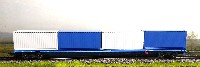 Евротрейн: фитинговая 4-осная платформа для перевозки крупнотоннажных контейнеров, модель 13-6903, "Русская тройка" № 54910021 (арт.1012)