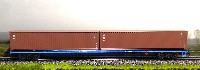 Евротрейн: фитинговая 4-осная платформа для перевозки крупнотоннажных контейнеров, модель 13-6903, "Русская тройка" № 54273248 (арт.1011)